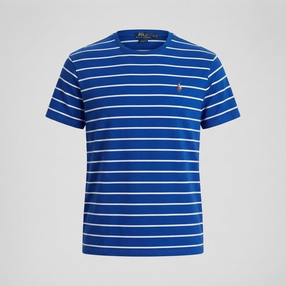 Polo Ralph Lauren Other - Polo Ralph Lauren Shirt Mens XL Blue White Striped Crew Neck Short Sleeve Tee